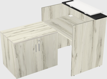 L-shaped modular reception