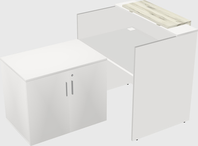L-shaped modular reception