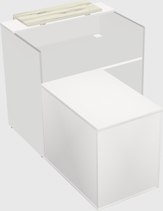 L-shaped modular reception