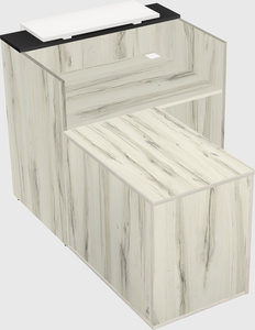L-shaped modular reception