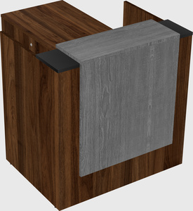 L-shaped modular reception
