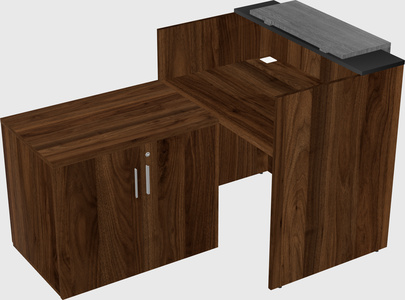 L-shaped modular reception