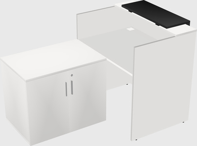 L-shaped modular reception
