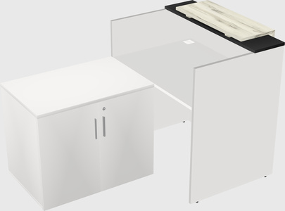 L-shaped modular reception