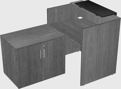 L-shaped modular reception