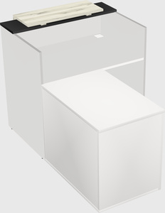 L-shaped modular reception