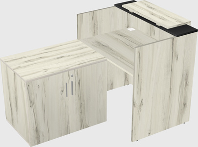 L-shaped modular reception