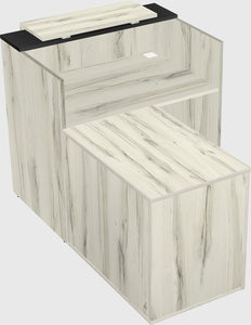 L-shaped modular reception