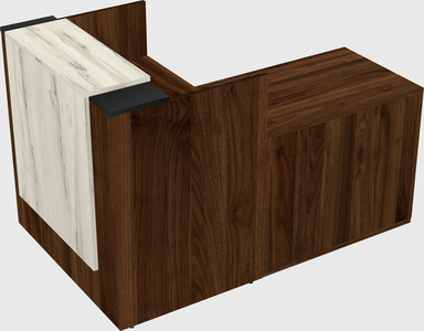 L-shaped modular reception