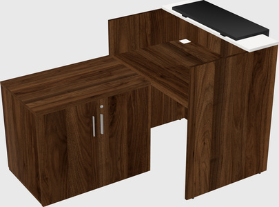 L-shaped modular reception