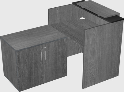 L-shaped modular reception