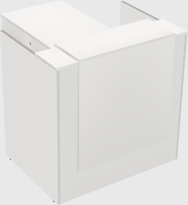 L-shaped modular reception