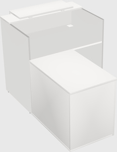 L-shaped modular reception