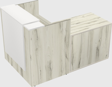 L-shaped modular reception