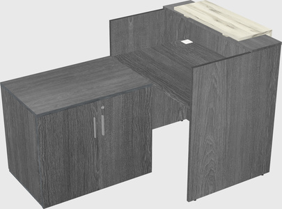 L-shaped modular reception