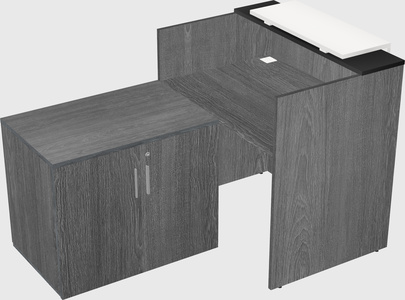 L-shaped modular reception