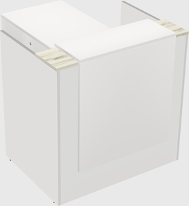 L-shaped modular reception