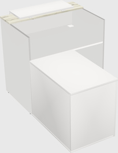 L-shaped modular reception
