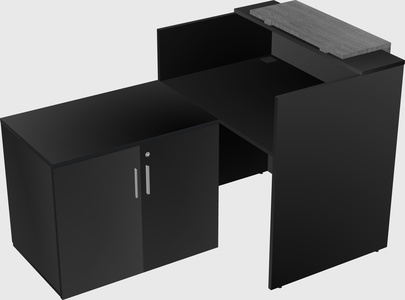 L-shaped modular reception