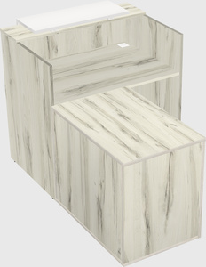 L-shaped modular reception