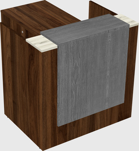 L-shaped modular reception