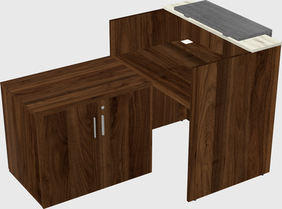 L-shaped modular reception