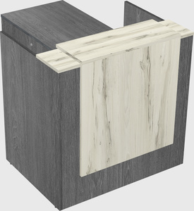 L-shaped modular reception