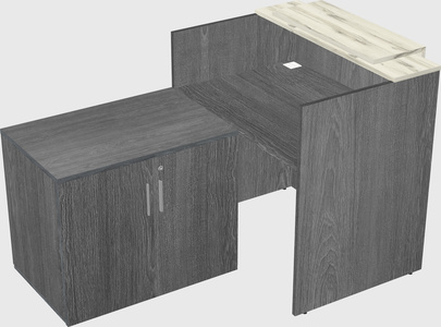 L-shaped modular reception