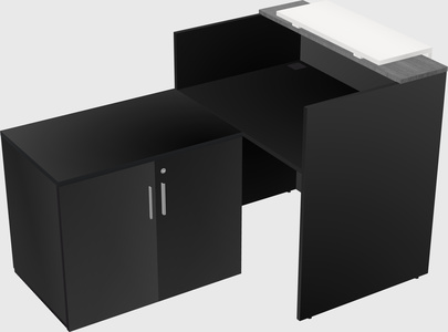 L-shaped modular reception