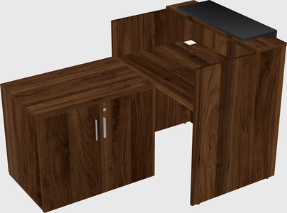L-shaped modular reception