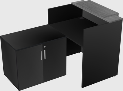 L-shaped modular reception