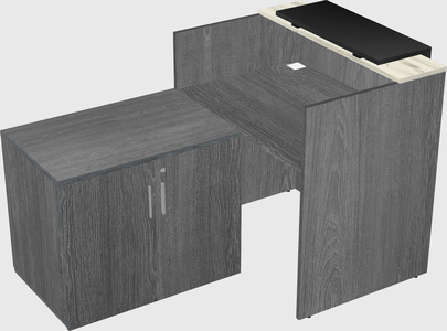 L-shaped modular reception