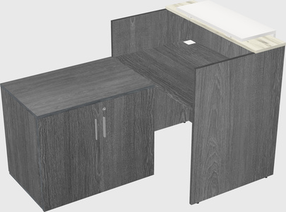 L-shaped modular reception