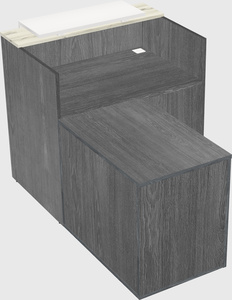 L-shaped modular reception