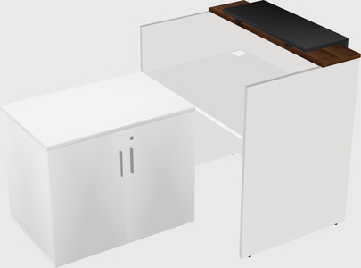 L-shaped modular reception