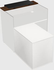 L-shaped modular reception