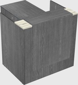 L-shaped modular reception