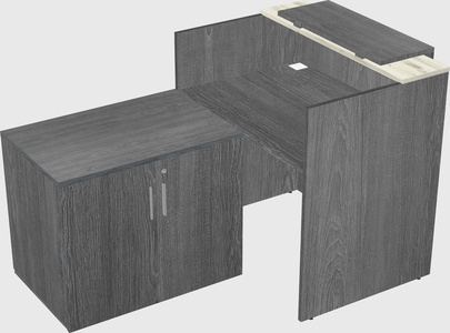 L-shaped modular reception
