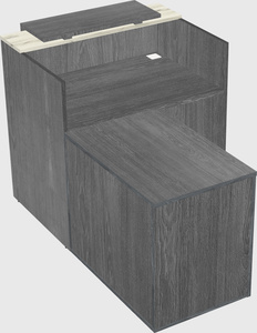 L-shaped modular reception