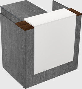 L-shaped modular reception