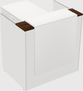 L-shaped modular reception