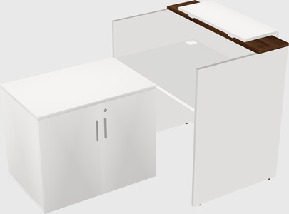 L-shaped modular reception