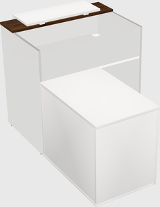 L-shaped modular reception