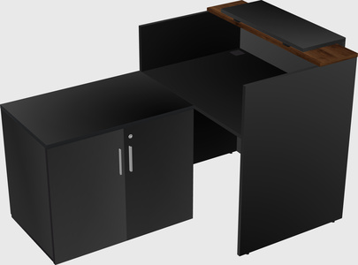 L-shaped modular reception
