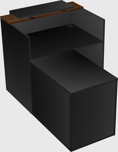L-shaped modular reception