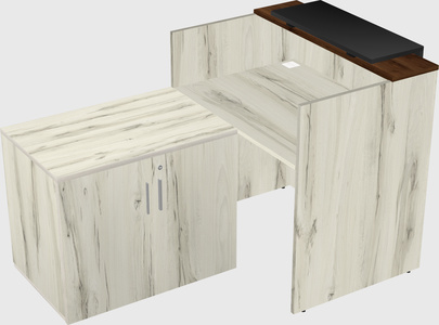 L-shaped modular reception