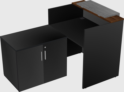 L-shaped modular reception