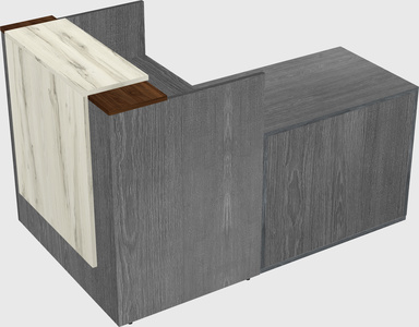 L-shaped modular reception