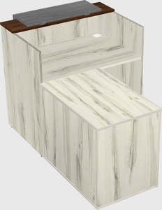 L-shaped modular reception
