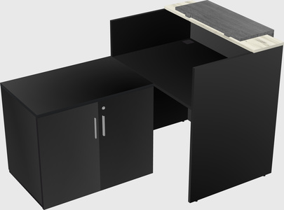 L-shaped modular reception